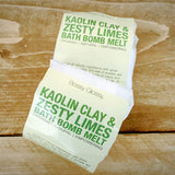 Vegan Kaolin Clay and Zesty Limes Botanical Bath Bomb Melt