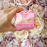 Vegan Pink Clay & Sweet Orange Botanical Bath Bomb Melt